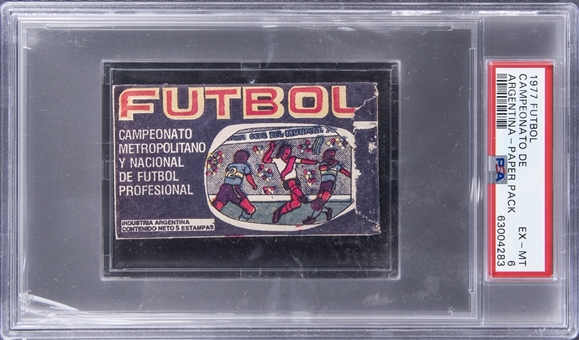 1977 Futbol Unopened Pack - PSA EX-MT 6